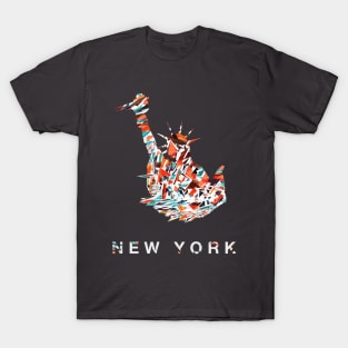 New York statue of Liberty abstract print T-Shirt